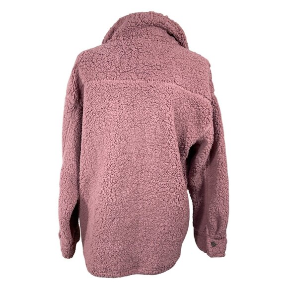 New 32 Degrees Fuzzy Shacket Jacket Dusty Pink Size XS/S Snap Front - Picture 3 of 8